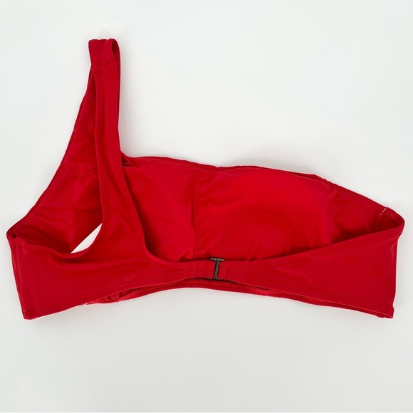 Andie Swim Women's Wyndwood Bikini Top Size XL Cherry Red One Shoulder Padded - Picture 4 of 9